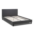 Flat Megapap fabric bed in anthracite color 150x200cm.