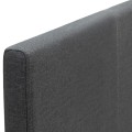 Flat Megapap fabric bed in anthracite color 140x190cm.