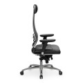 Samurai L1-2D Megapap ergonomic office chair with TS Mesh fabric and PU Leather color black 69x70x122/130cm.