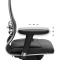 Samurai L1-2D Megapap ergonomic office chair with TS Mesh fabric and PU Leather color black 69x70x122/130cm.