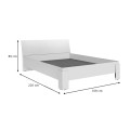 Robin Megapap melamine bed in white 160x200cm.