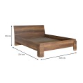 Robin Megapap melamine bed in walnut 160x200cm.