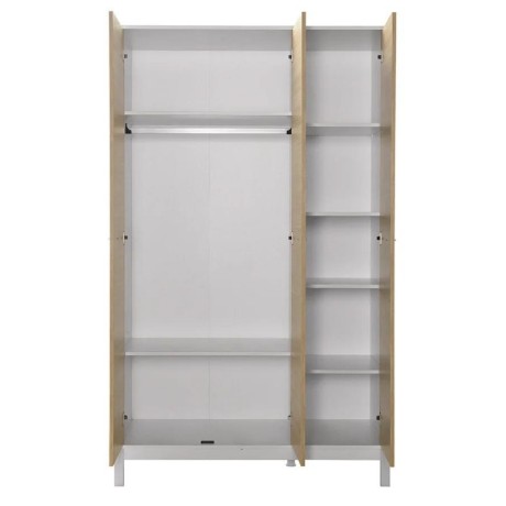London Megapap 3 doors melamine wardrobe in oak - white color 120x52x202cm.