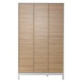 London Megapap 3 doors melamine wardrobe in oak - white color 120x52x202cm.