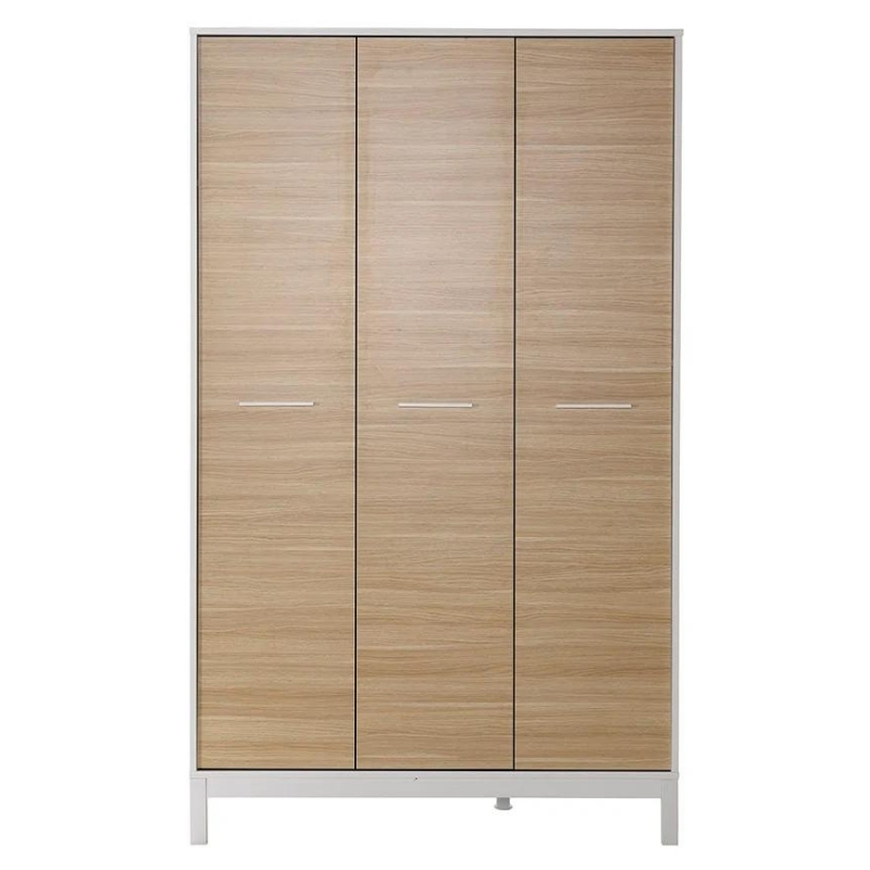 London Megapap 3 doors melamine wardrobe in oak - white color 120x52x202cm.