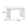 Rio Megapap melamine coffee - office table in white color 60x40x43cm.