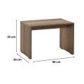 Rio Megapap melamine coffee - office table in walnut color 60x40x43cm.