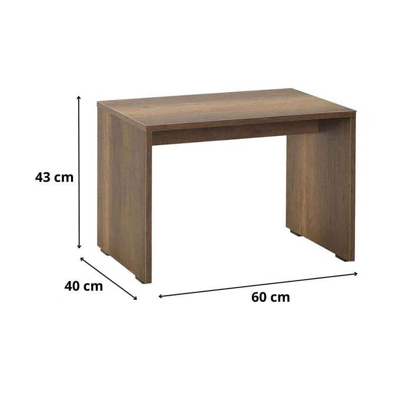 Rio Megapap melamine coffee - office table in walnut color 60x40x43cm.