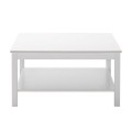 Rustic Megapap melamine coffee table in white color 80x80x40cm.