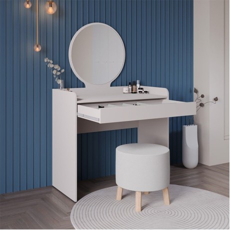 Curve Megapap melamine dressing table in mink color 90x47x142cm.