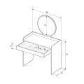 Curve Megapap melamine dressing table in mink color 90x47x142cm.