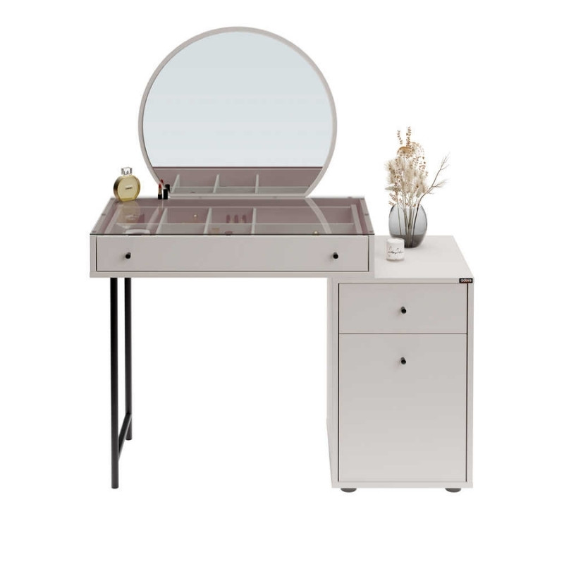 Dior Megapap melamine dressing table in mink color 108x45x130cm.
