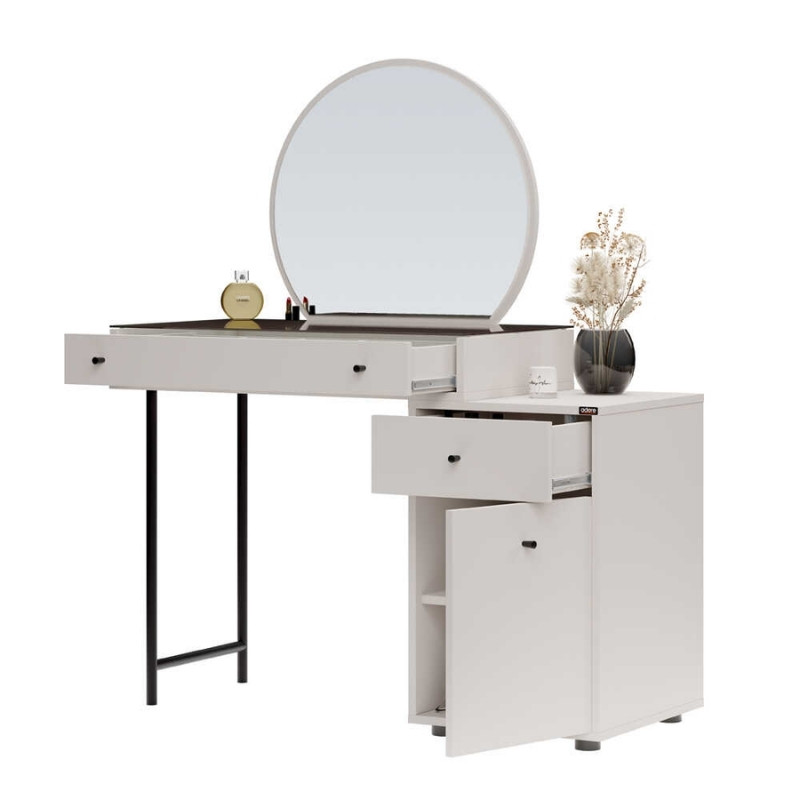 Dior Megapap melamine dressing table in mink color 108x45x130cm.