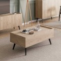 Luna Megapap melamine coffee table in oak color 102x61x44cm.