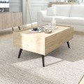 Luna Megapap melamine coffee table in oak color 102x61x44cm.