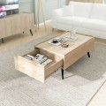 Luna Megapap melamine coffee table in oak color 102x61x44cm.