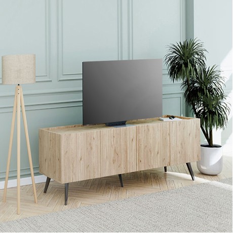 Luna Megapap melamine TV unit in oak color 180x41x62cm.