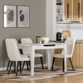 Trendline Megapap melamine extendable table in white color 120/150x70x75cm.