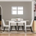 Trendline Megapap melamine extendable table in white color 120/150x70x75cm.