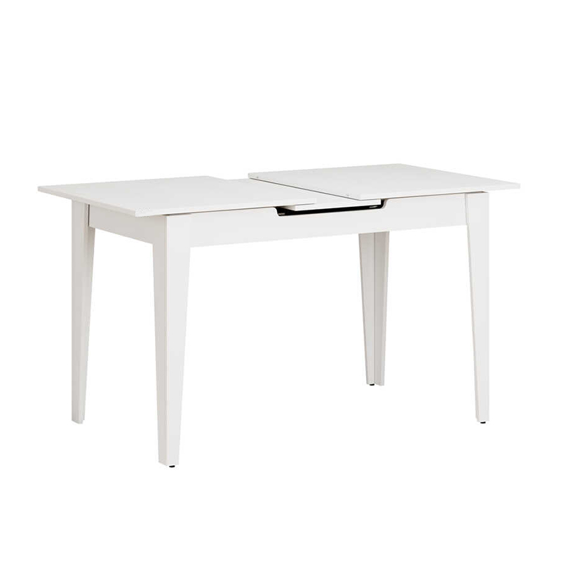 Trendline Megapap melamine extendable table in white color 120/150x70x75cm.