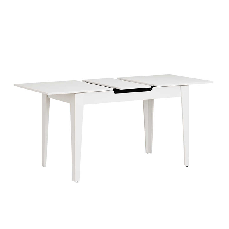 Trendline Megapap melamine extendable table in white color 120/150x70x75cm.