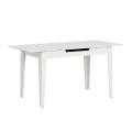 Trendline Megapap melamine extendable table in white color 120/150x70x75cm.