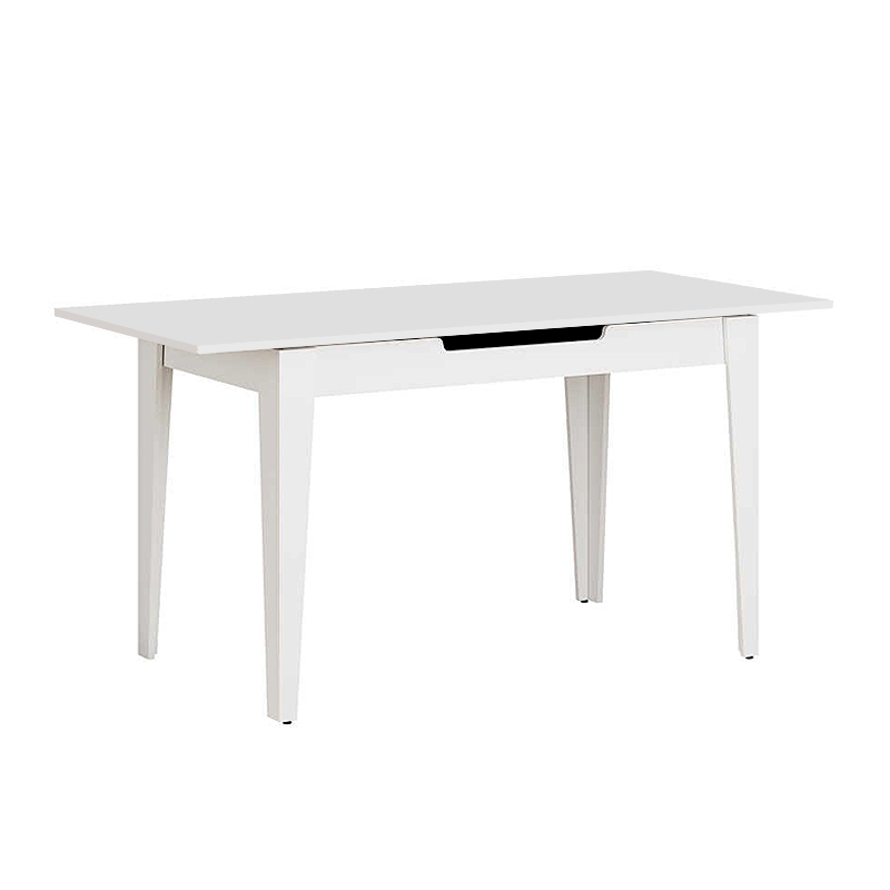 Trendline Megapap melamine extendable table in white color 120/150x70x75cm.