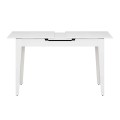Trendline Megapap melamine extendable table in white color 120/150x70x75cm.