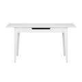Trendline Megapap melamine extendable table in white color 120/150x70x75cm.