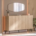 Luna Megapap wall mirror in black color 120x2x52cm.