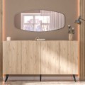 Luna Megapap wall mirror in black color 120x2x52cm.