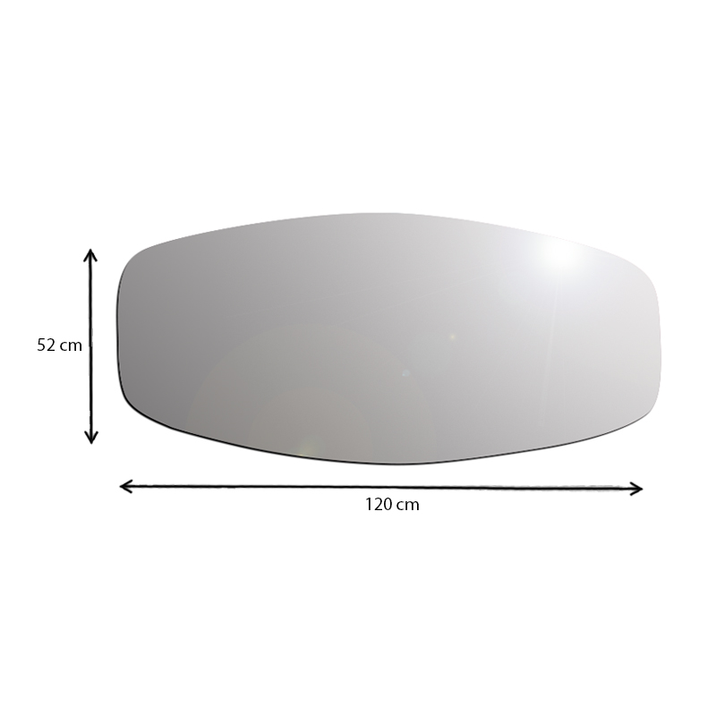 Luna Megapap wall mirror in black color 120x2x52cm.