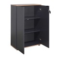 Rio Megapap melamine office file cabinet with lock in anthracite color 72x34x109cm.