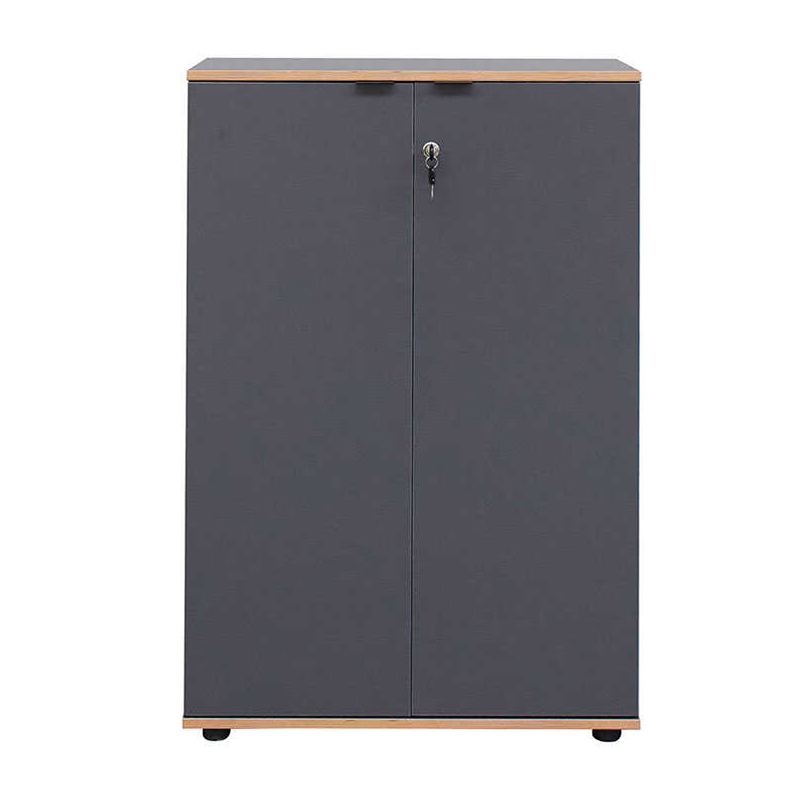 Rio Megapap melamine office file cabinet with lock in anthracite color 72x34x109cm.