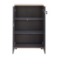 Rio Megapap melamine office file cabinet with lock in anthracite color 72x34x109cm.
