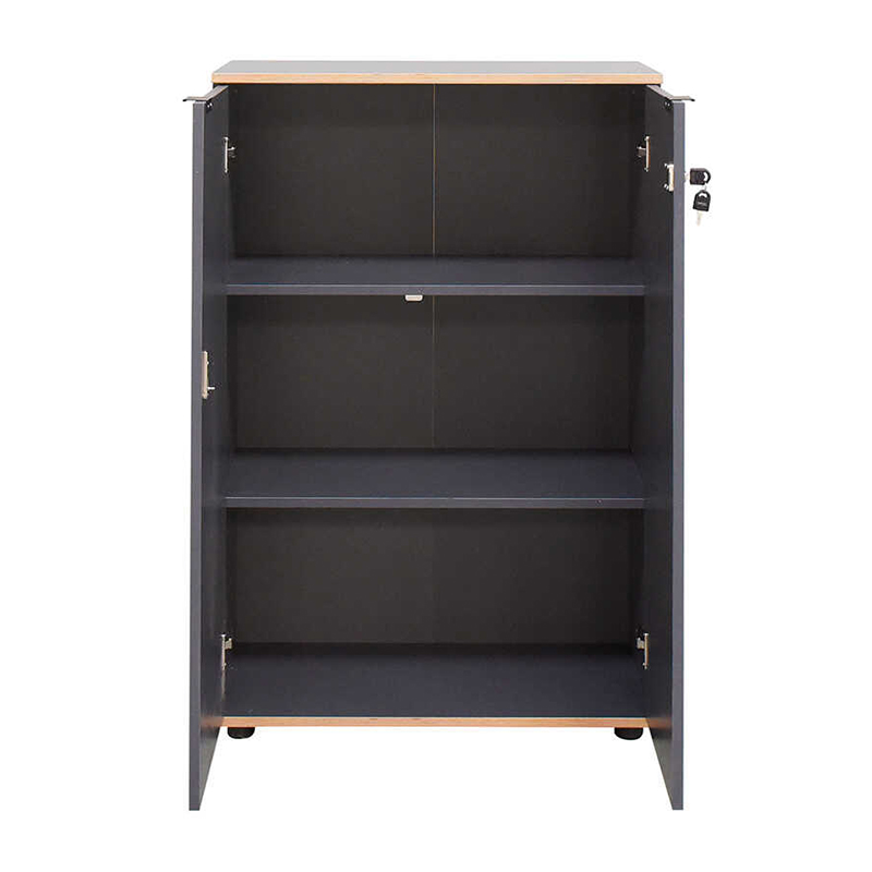 Rio Megapap melamine office file cabinet with lock in anthracite color 72x34x109cm.