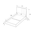 Terra Megapap melamine bed in florida oak color 100x200cm.