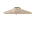 Juno Megapap professional umbrella aluminium frame fabric in ecru color 3x3m.