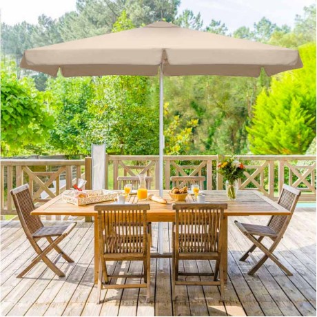 Zola Megapap aluminium frame umbrella fabric in ecru color 2x3m.