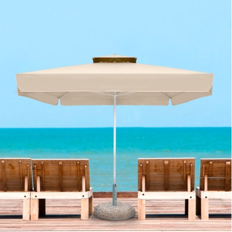 Juno Megapap professional umbrella aluminium frame fabric in ecru color 3,5x3,5m
