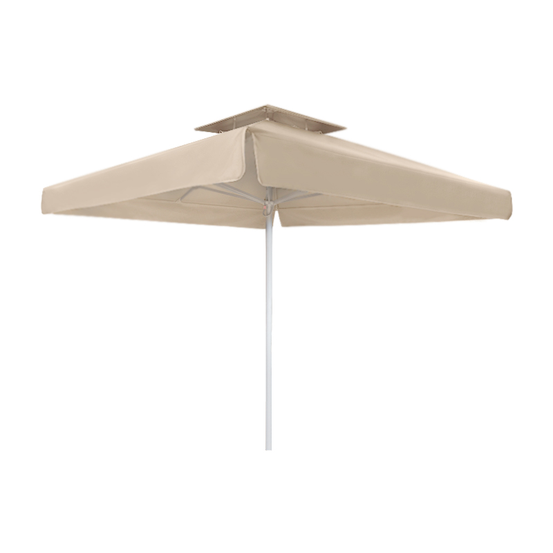 Juno Megapap professional umbrella aluminium frame fabric in ecru color 3,5x3,5m