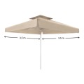 Juno Megapap professional umbrella aluminium frame fabric in ecru color 3,5x3,5m