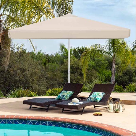 Dylan Megapap aluminium frame umbrella fabric in ecru color 3x3m.