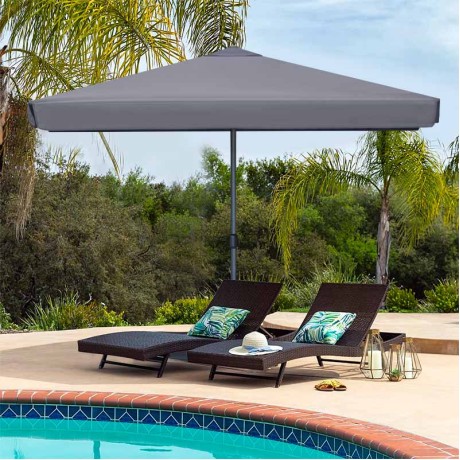 Dylan Megapap aluminium frame umbrella fabric in antacite color 3x3m.