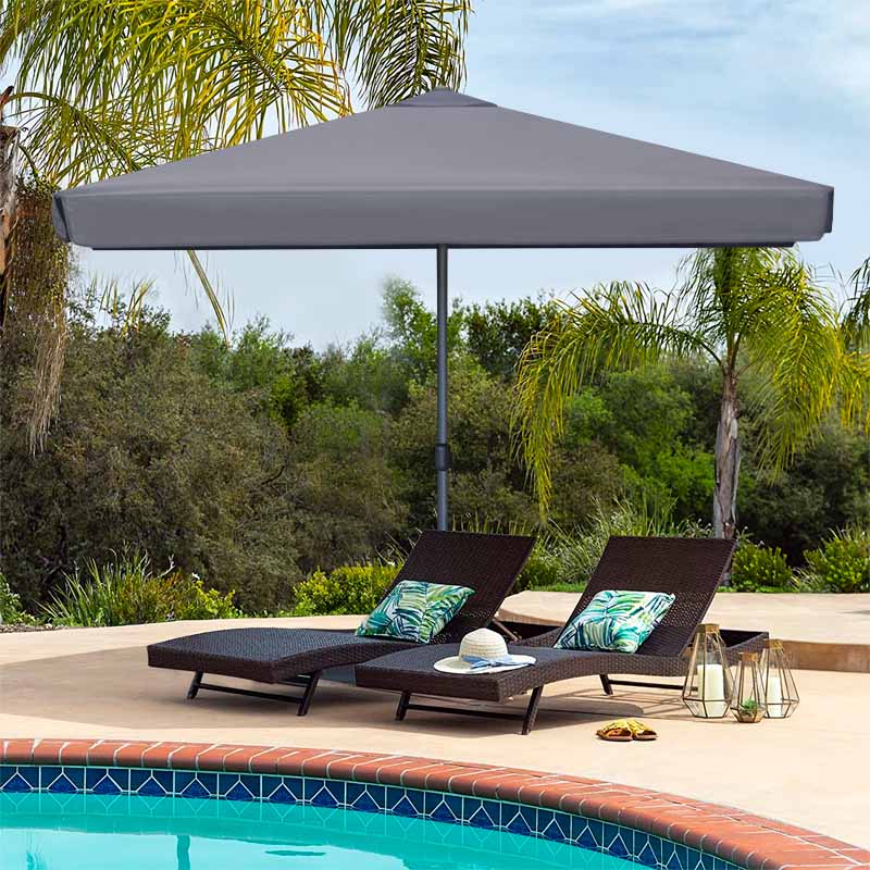Dylan Megapap aluminium frame umbrella fabric in antacite color 3x3m.