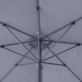 Dylan Megapap aluminium frame umbrella fabric in antacite color 3x3m.