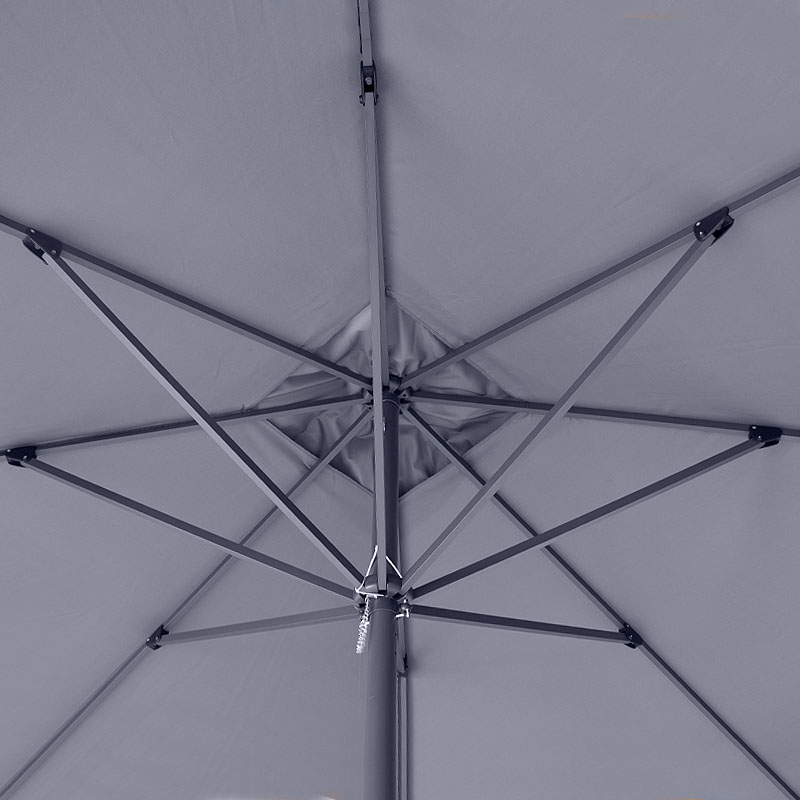 Dylan Megapap aluminium frame umbrella fabric in antacite color 3x3m.