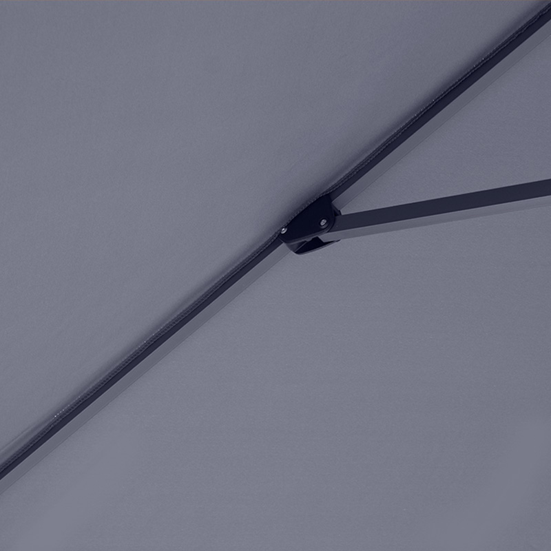 Dylan Megapap aluminium frame umbrella fabric in antacite color 3x3m.