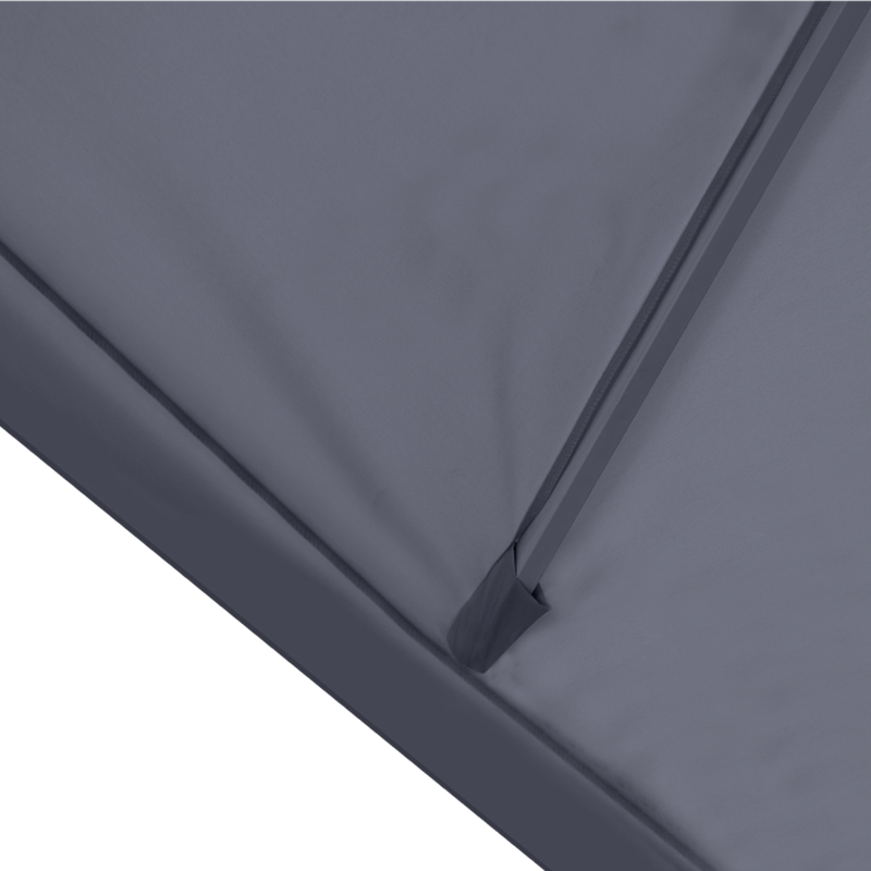 Dylan Megapap aluminium frame umbrella fabric in antacite color 3x3m.
