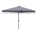Dylan Megapap aluminium frame umbrella fabric in antacite color 3x3m.